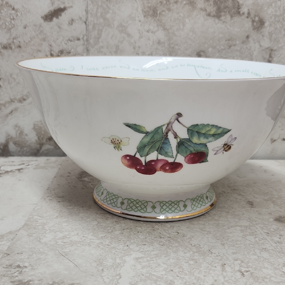 Cherry Design Porcelain Bowl Vintage Porcelain Brenda Waltons Rare Gift